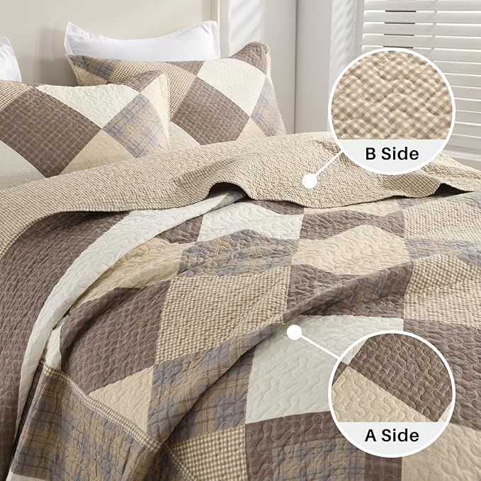 100% Cotton Bedding Set - King - 3 Piece