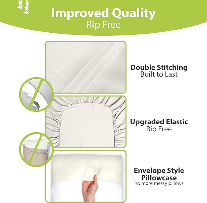Bamboo Cooling Bed Sheet Set - King - 4 Piece