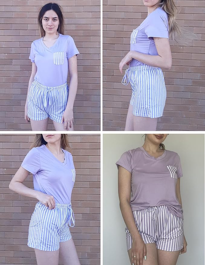 Women's Pajama Set - Short Sleeve - 2 Piece