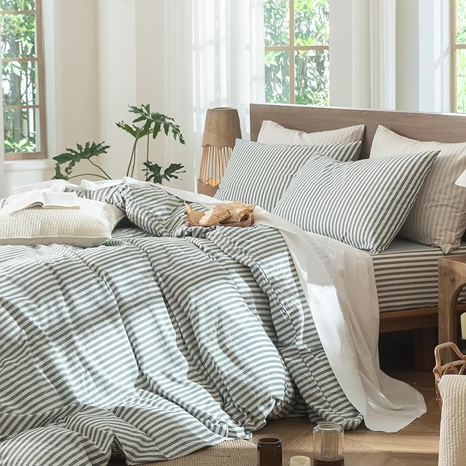 Linen Duvet Cover Set - Twin