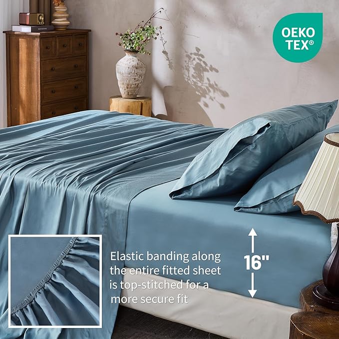 Flat Sheet - California King - 16 in Deep Pocket - 4 Piece