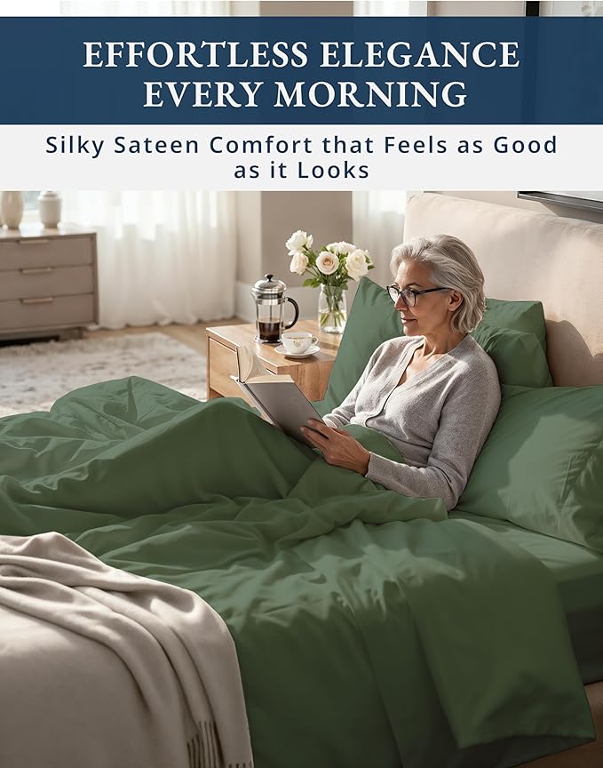 Linen Bed Sheet Set - Split King - 15 in Deep Pocket - 5 Piece