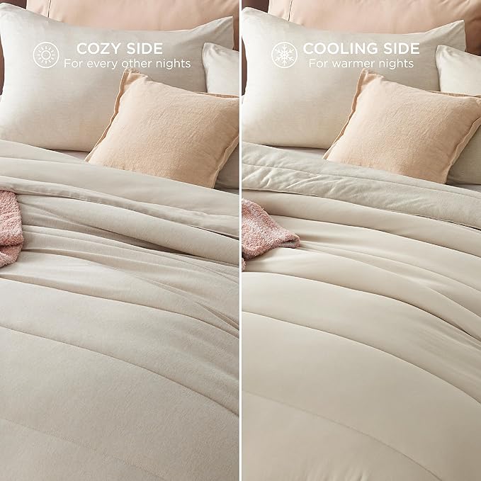 Linen Cooling Comforter Set - Queen - 3 Piece