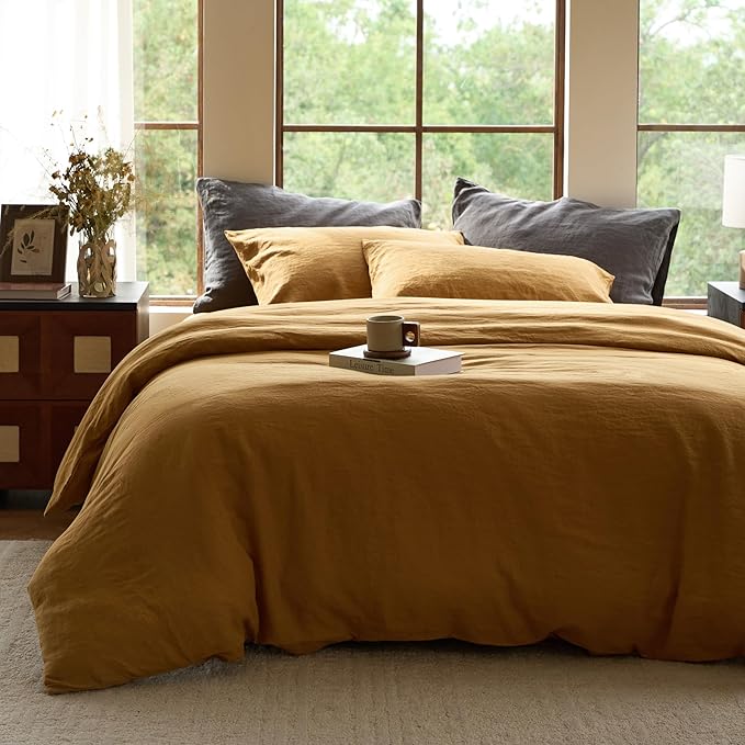 Linen Cooling Duvet Cover Set - Queen