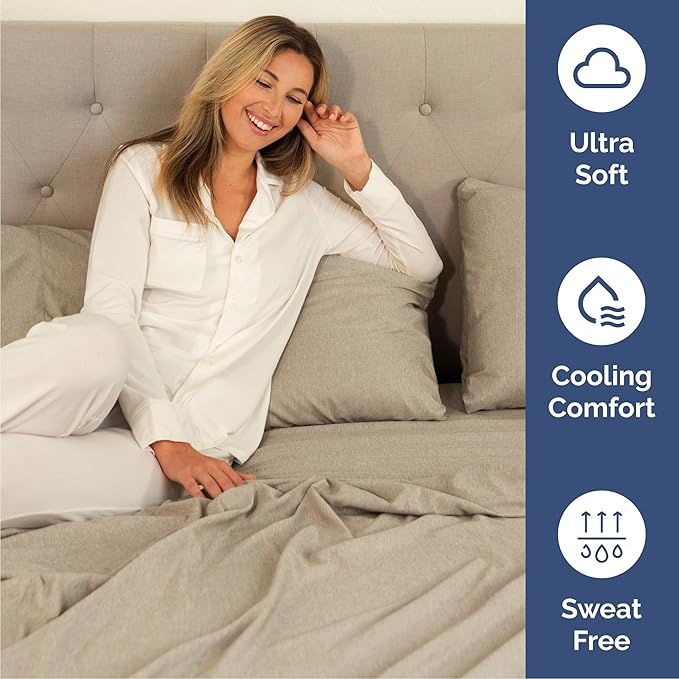 Cooling Bed Sheet Set - King - 16 in Deep Pocket - 6 Piece