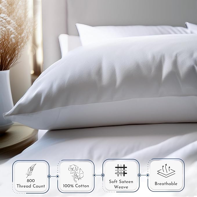 100% Cotton Pillowcase Set - Queen - 2 Piece