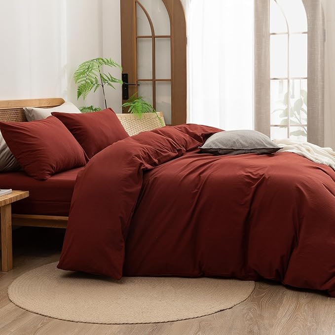 Linen Duvet Cover Set - King - 3 Piece