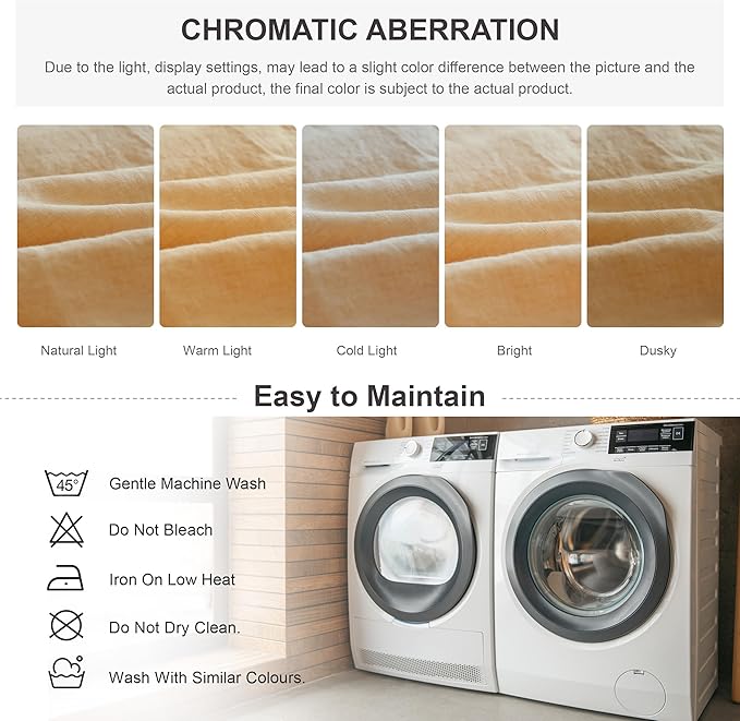 Linen Bed Sheet Set - California King - 4 Piece