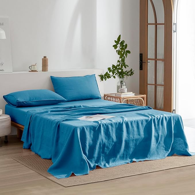 Linen Bed Sheet Set - Twin - 3 Piece