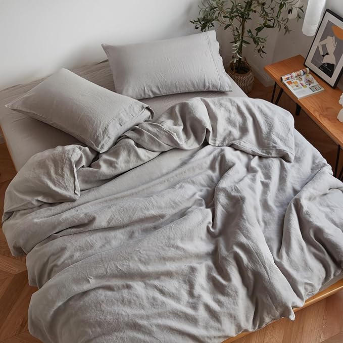 Linen Cooling Bed Sheet Set - King - 4 Piece