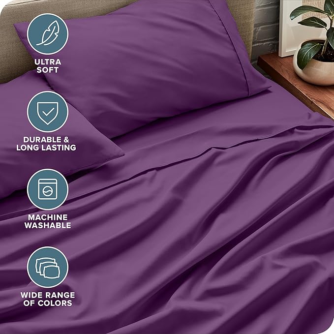 Microfiber Bed Sheet Set - Twin - 3 Piece