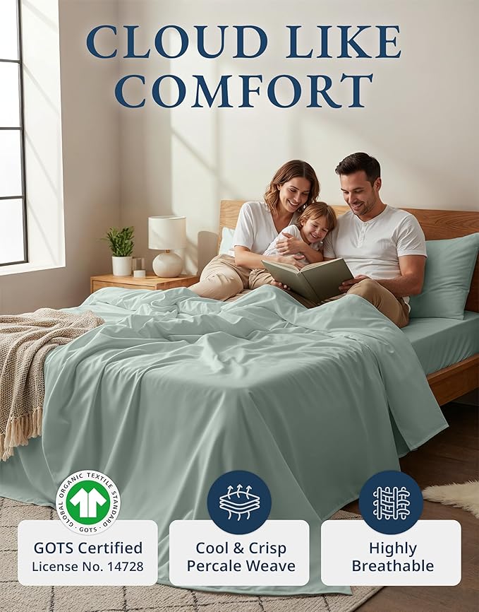 Linen Bed Sheet Set - Queen - 15 in Deep Pocket - 4 Piece