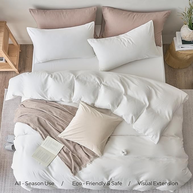 Linen Duvet Cover Set - Queen - 3 Piece
