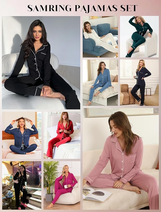 Women's Pajama Set - Long Sleeve - 2 Piece