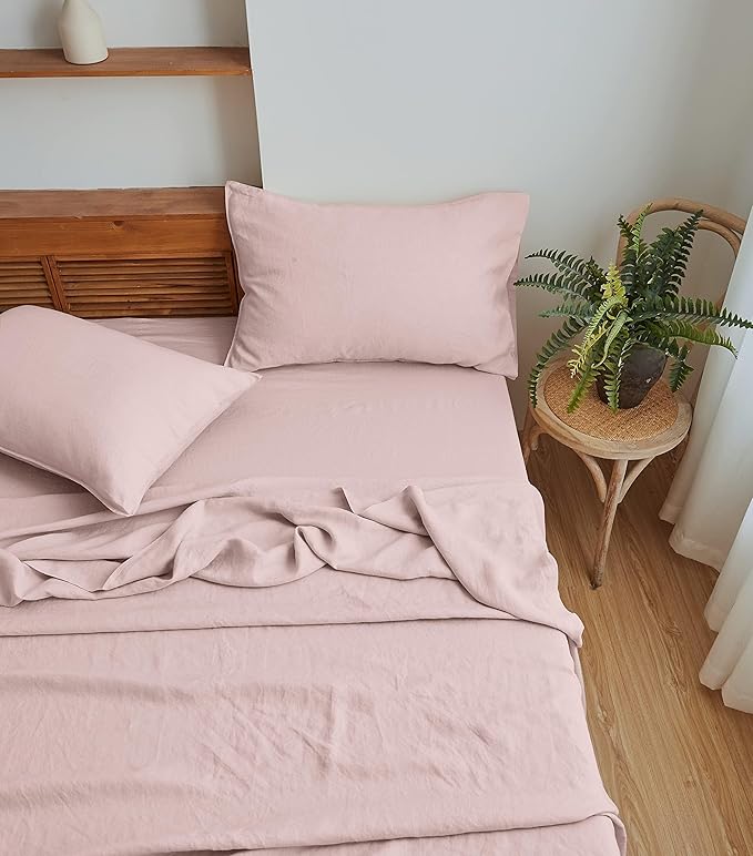 Linen Bed Sheet Set - Full - 4 Piece