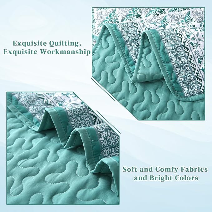 Microfiber Quilt Set - Queen - 3 Piece