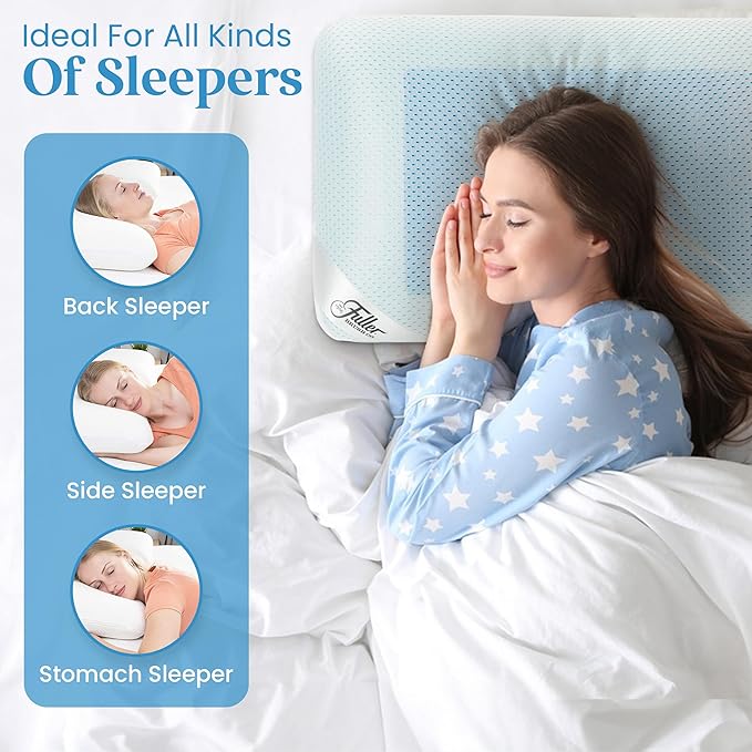 Memory Foam Cooling Bed Pillow - Standard