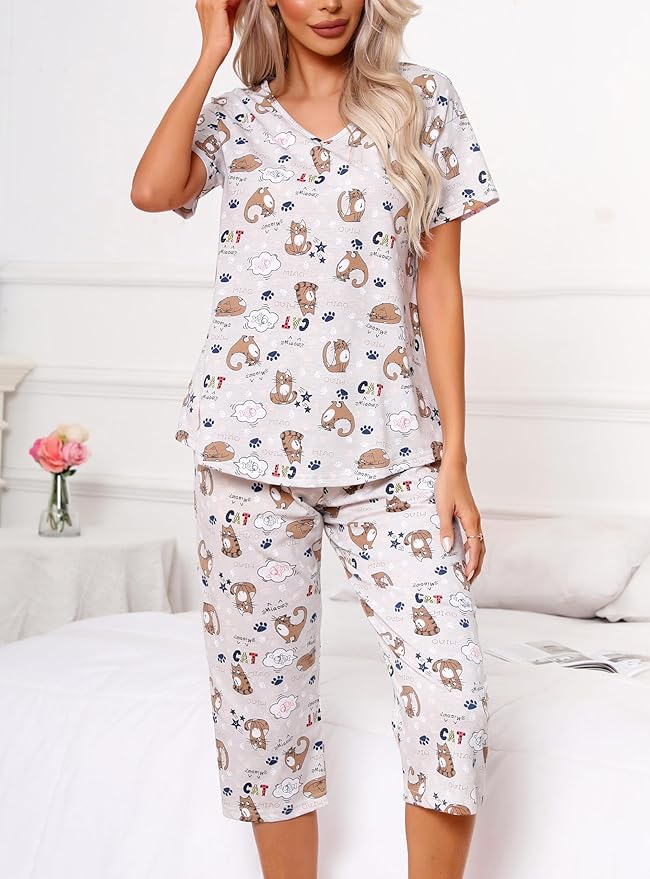 Women's Capri Pajama Set - 2 Piece