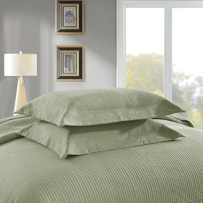 100% Cotton Quilt Set - Queen - 3 Piece