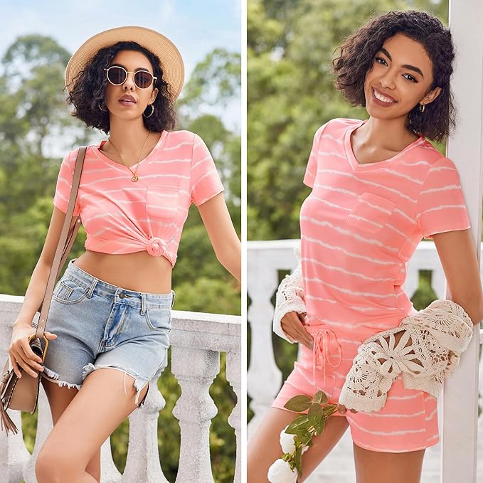 Women's Pajama Set - Short Sleeve - 2 Piece