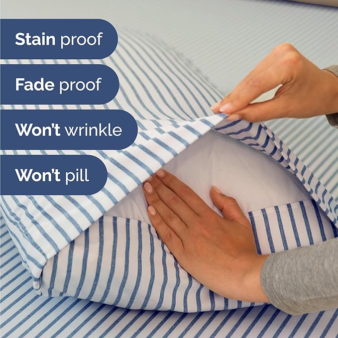 Cooling Bed Sheet Set - Twin - 16 in Deep Pocket - 4 Piece