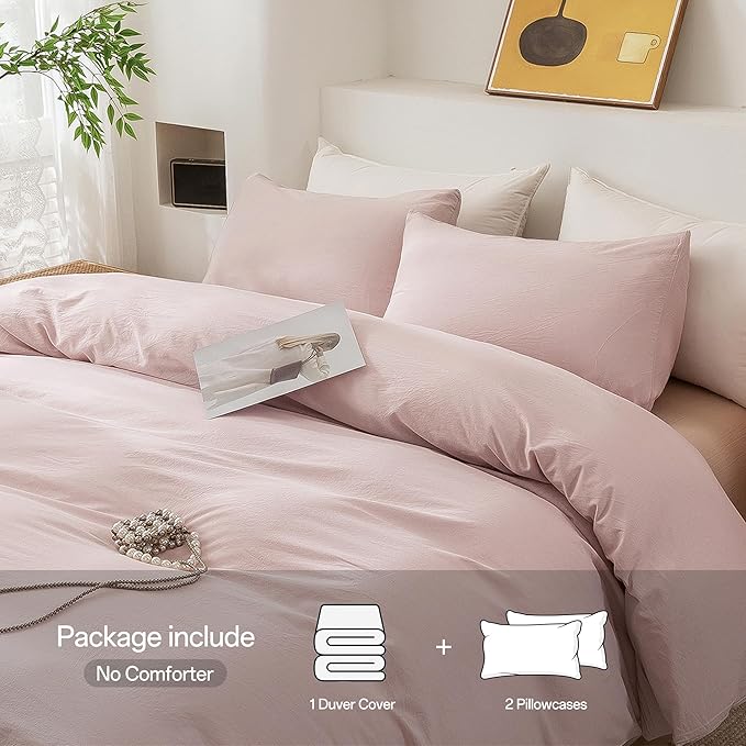 Linen Duvet Cover Set - Full - 3 Piece