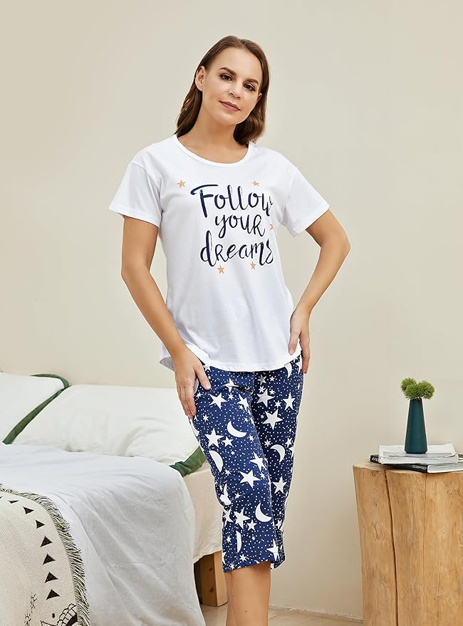Women's Capri Pajama Set - 2 Piece