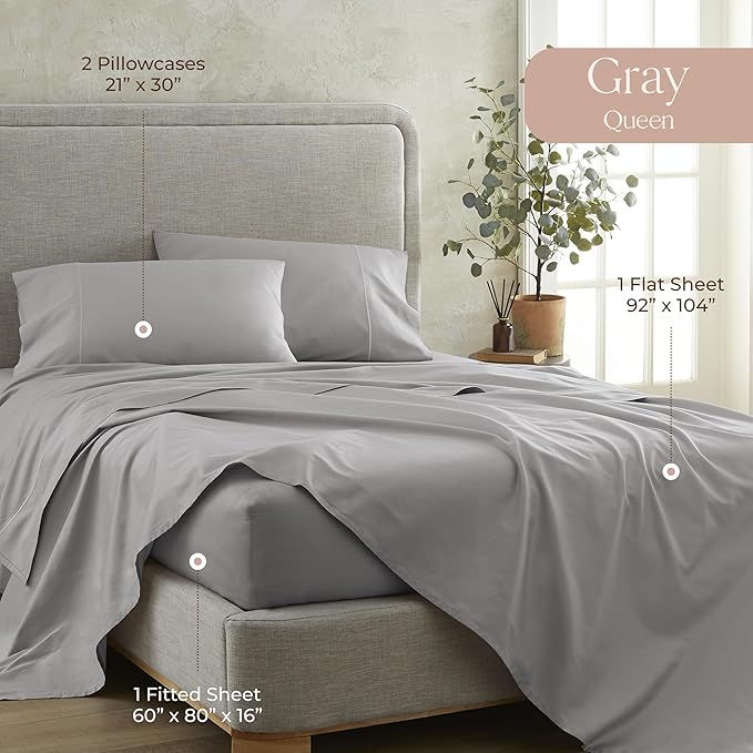Bed Sheet Set - Queen - 4 Piece