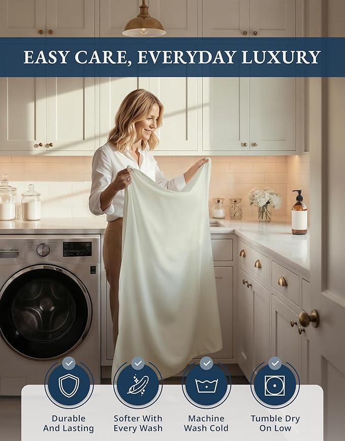 Linen Bed Sheet Set - Split King - 15 in Deep Pocket