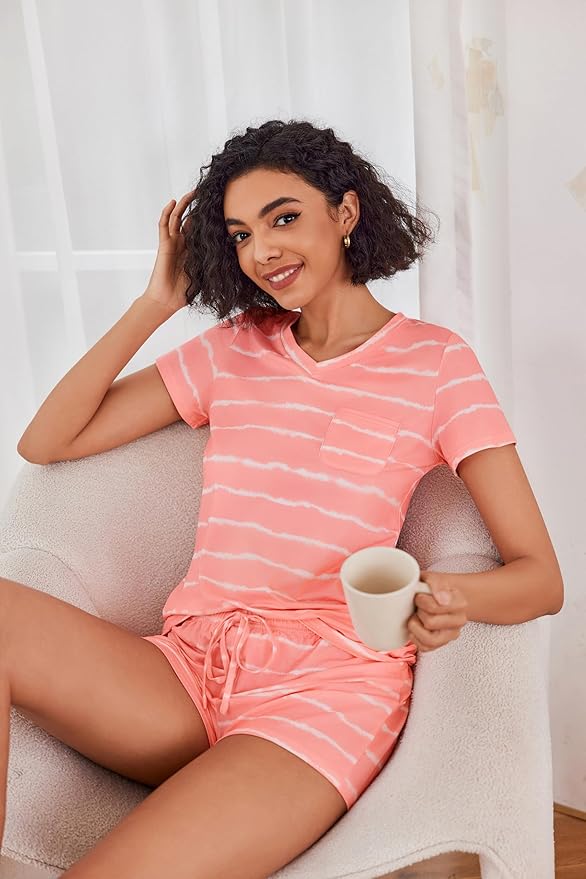Women's Pajama Set - Short Sleeve - 2 Piece