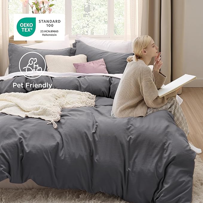 Duvet Cover Set - Queen - 98 x 98 in - 3 Piece