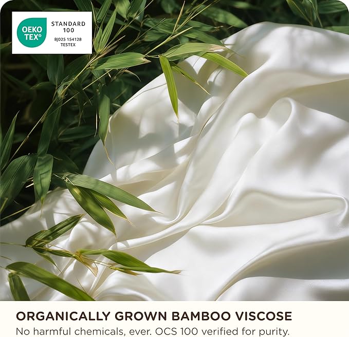 Bamboo Cooling Bed Sheet Set - California King - 18 in Deep Pocket - 4 Piece