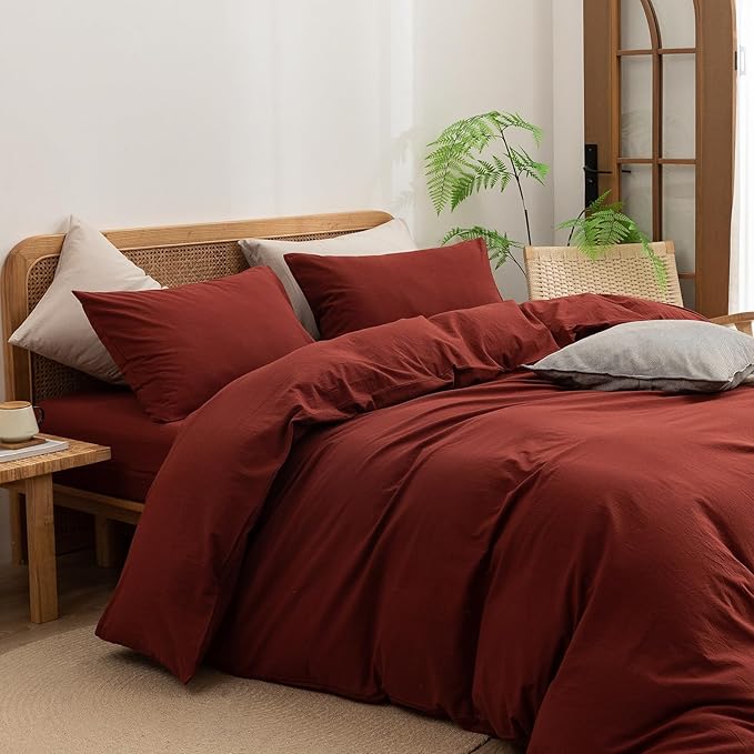 Linen Duvet Cover Set - King - 3 Piece