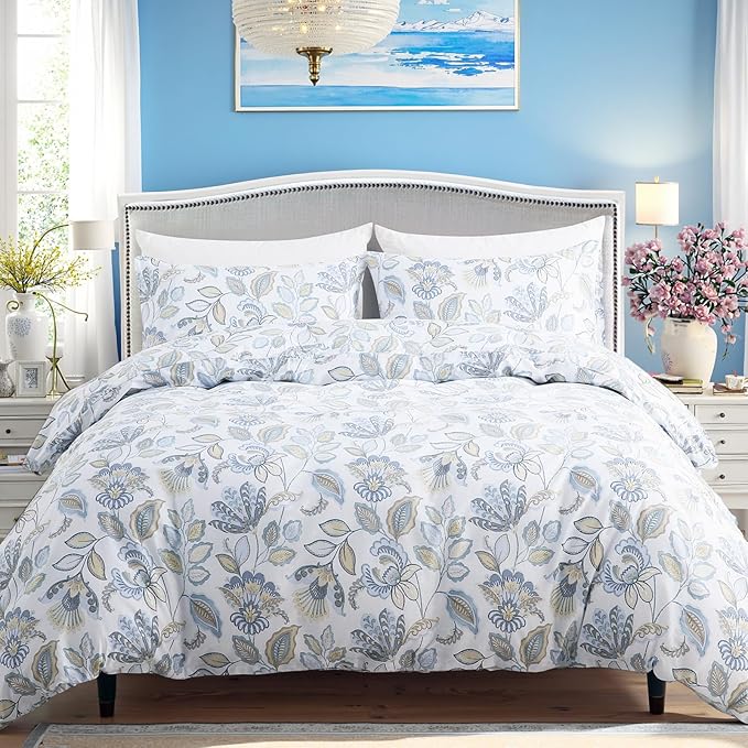 100% Cotton Duvet Cover Set - King - 3 Piece