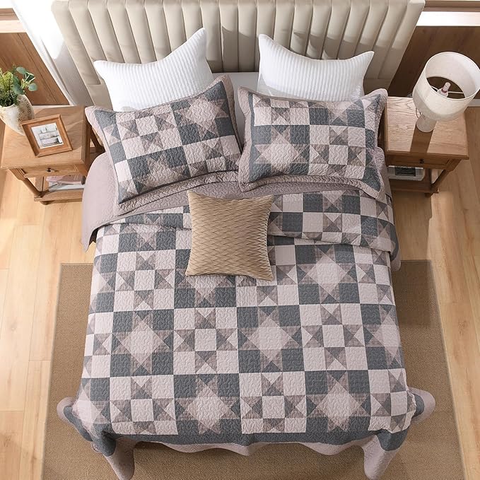 100% Cotton Bedding Set - King - 3 Piece