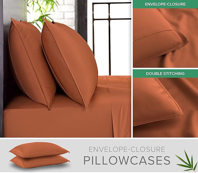 Bamboo Cooling Bed Sheet Set - California King - 4 Piece