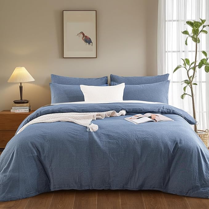Linen Duvet Cover Set - Queen - 3 Piece