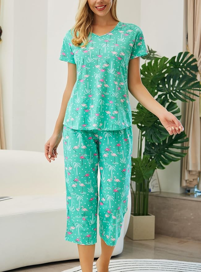Women's Capri Pajama Set - 2 Piece