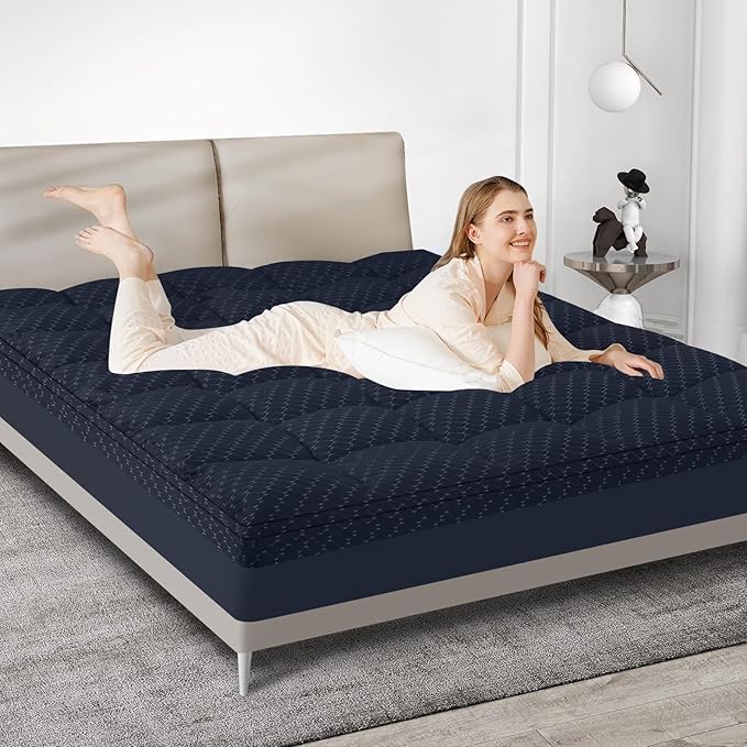 Memory Foam Cooling Mattress Topper - Twin - 21 in Deep Pocket