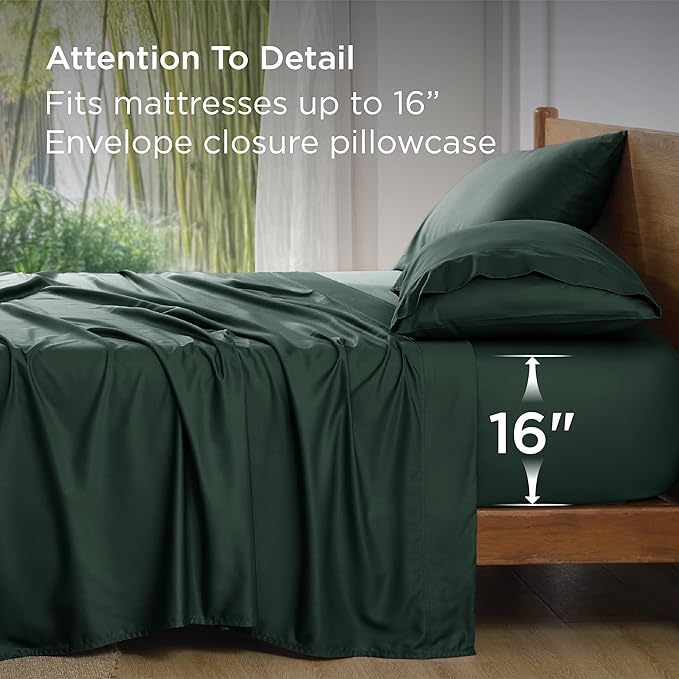 Bamboo Cooling Bed Sheet Set - Queen