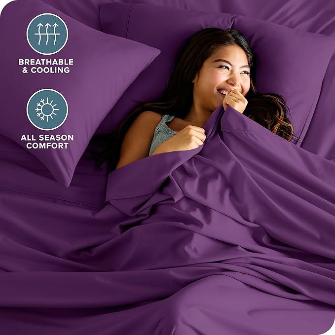 Microfiber Bed Sheet Set - King - 4 Piece