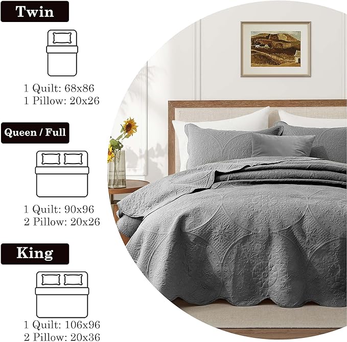 Microfiber Bedding Set - King - 3 Piece