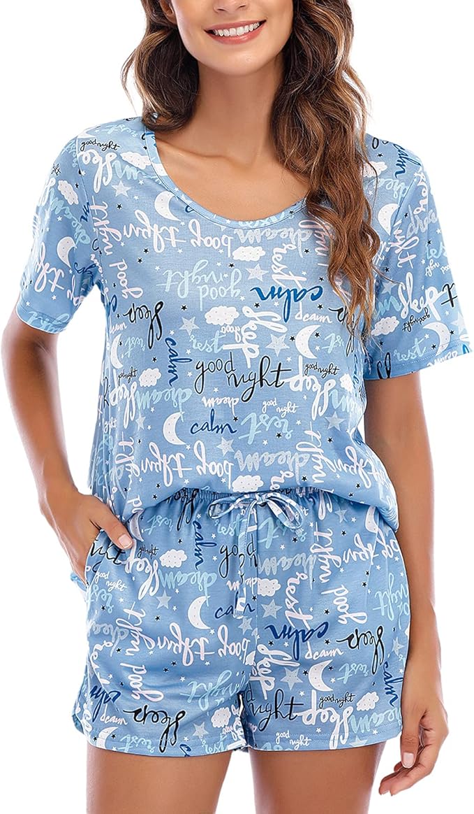 Shorts Pajama Set - Short Sleeve - 2 Piece