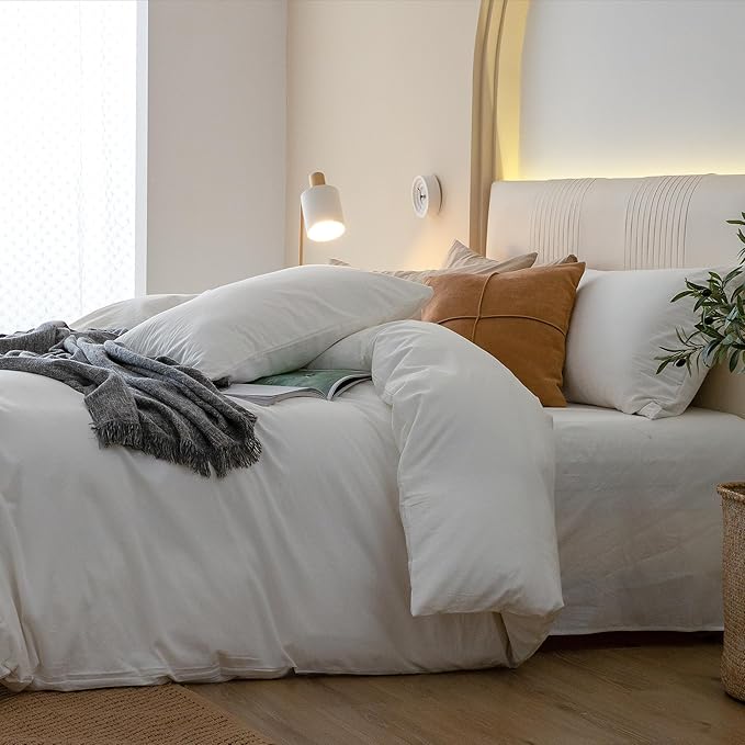 Linen Duvet Cover Set - Queen - 90 x 98 in - 3 Piece
