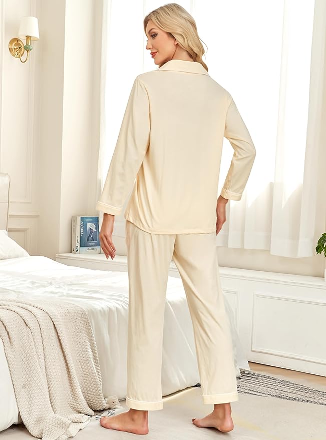 100% Cotton Pants Pajama Set - Long Sleeve - 2 Piece