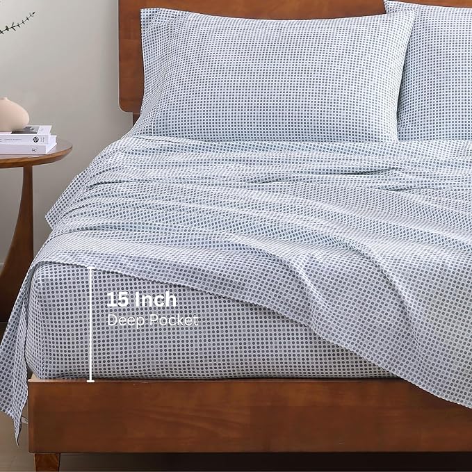 Linen Bed Sheet Set - Full - 4 Piece