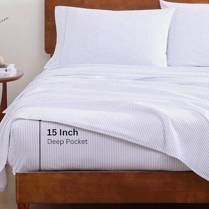 Linen Bed Sheet Set - King - 4 Piece