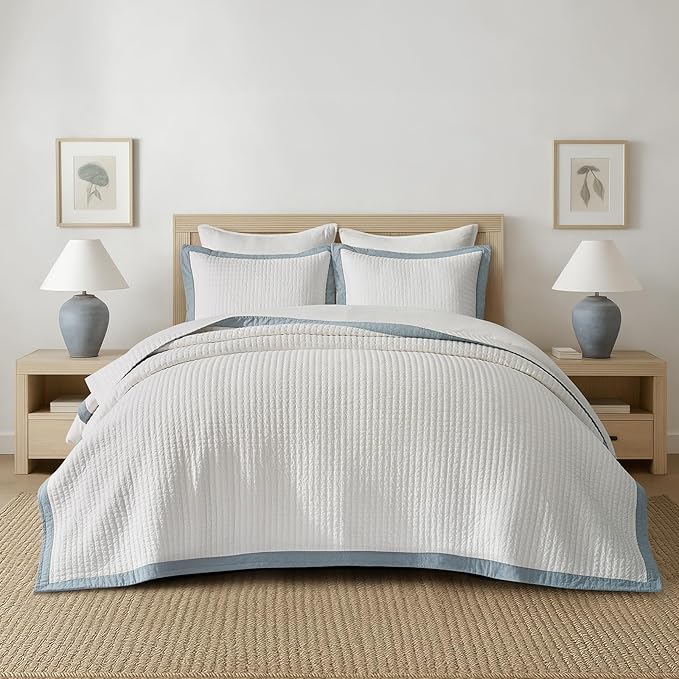 Linen Quilt Set - King - 3 Piece