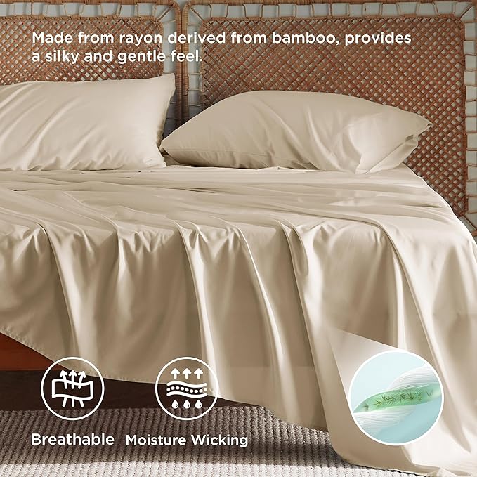 Bamboo Cooling Bed Sheet Set - King