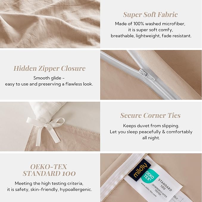 Microfiber Duvet Cover Set - 3 Piece